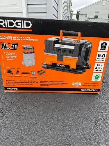 RIDGID 3 Gallon 5.0 Peak HP NXT Shop Vac Wet Dry Vacuum Fine Dust Filter HD0300