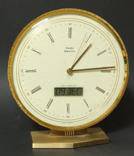 Kundo Space Timer 70er Jahre ? Uhr Tischuhr Funkuhr Designer Uhren Gold Messing