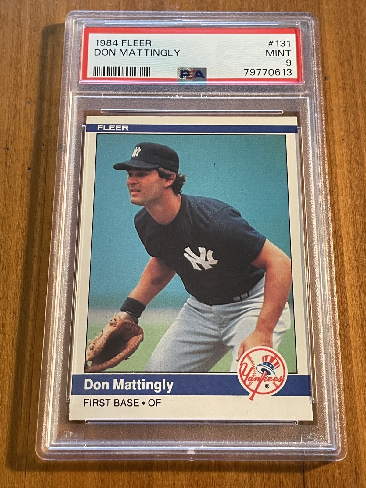 1984 Fleer Don Mattingly #131 PSA 9 Mint Rookie Card Sharp Centered NY Yankees