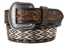 Nocona Diamond Emboroidered Brown - Accessories Belt Men - N210010202