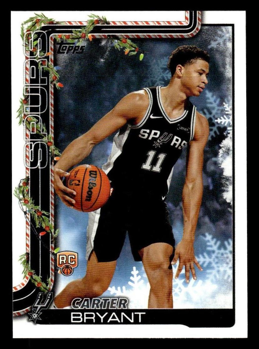 2025-26 Topps Holiday #H174 Carter Bryant Rookie Card San Antonio Spurs