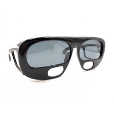 Black 18625 30FB Bifocal 1.50 Reading Sunglasses Gray Lens Designer Men Women