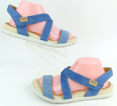 ECCO Women s Damara Sandal Indigo Blue Leather Sz EU 40 US 9