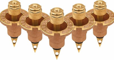 5-Pack 54071 Brass Pop-Up Flush Head Sprinkler with Half Pattern Spray Nozzle -