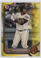 2022 Bowman Prospects Yellow Border 45/75 Ricardo Genoves #BP-60 b8r