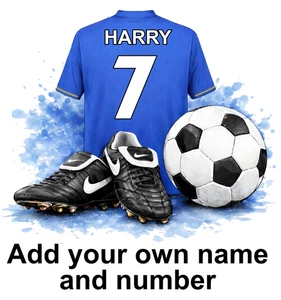 Birmingham Personalised Football Shirt Boots Self Adhesive Vinyl Sticker