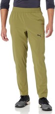 PUMA Men's Lightweight Performance Woven Tapered Pants NWT Olive Green SIZE: XL