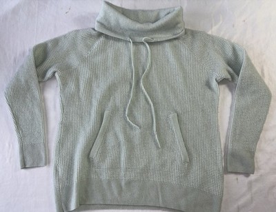 Haven Well Within 100% Cashmere Hoodie Women s Light Green Pullover Soft Large