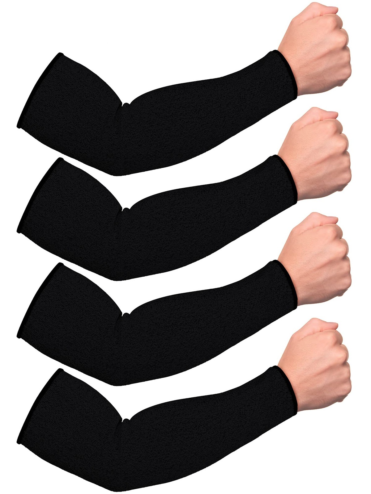 Geyoga 2 Pairs Forearm Sleeve for Men Women Arm Protectors 22 cm, Black