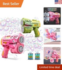 Rechargeable LED Bubble Guns - 2 Pack with Leak-proof Design for Happy Play