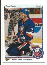 BRENT SUTTER 1990-91 UPPER DECK CARD MINT CONDITION