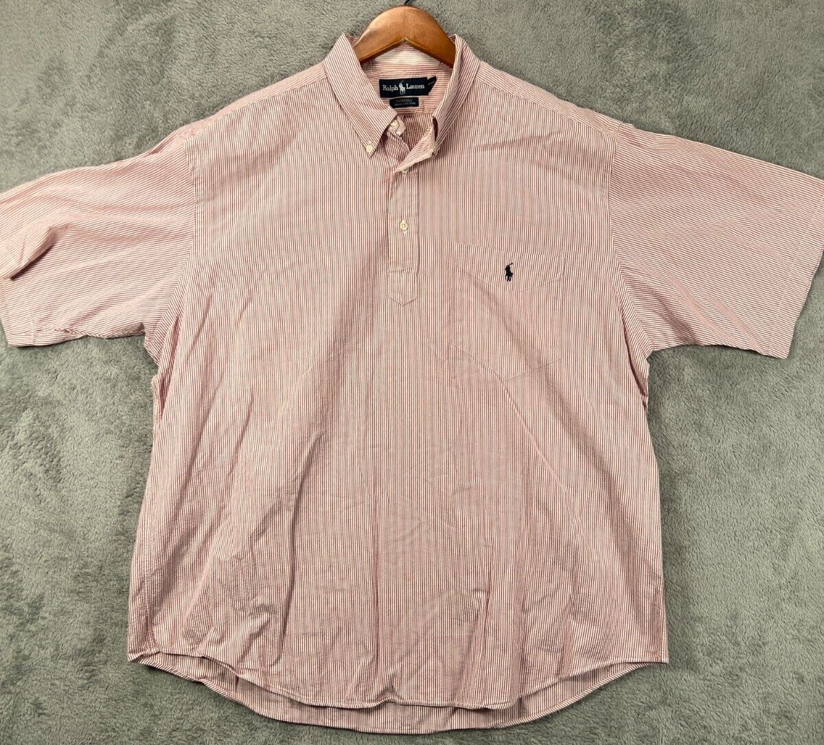 Vintage 90S Old Ralph Lauren Purcell Pullover Red Stripe Mens XL