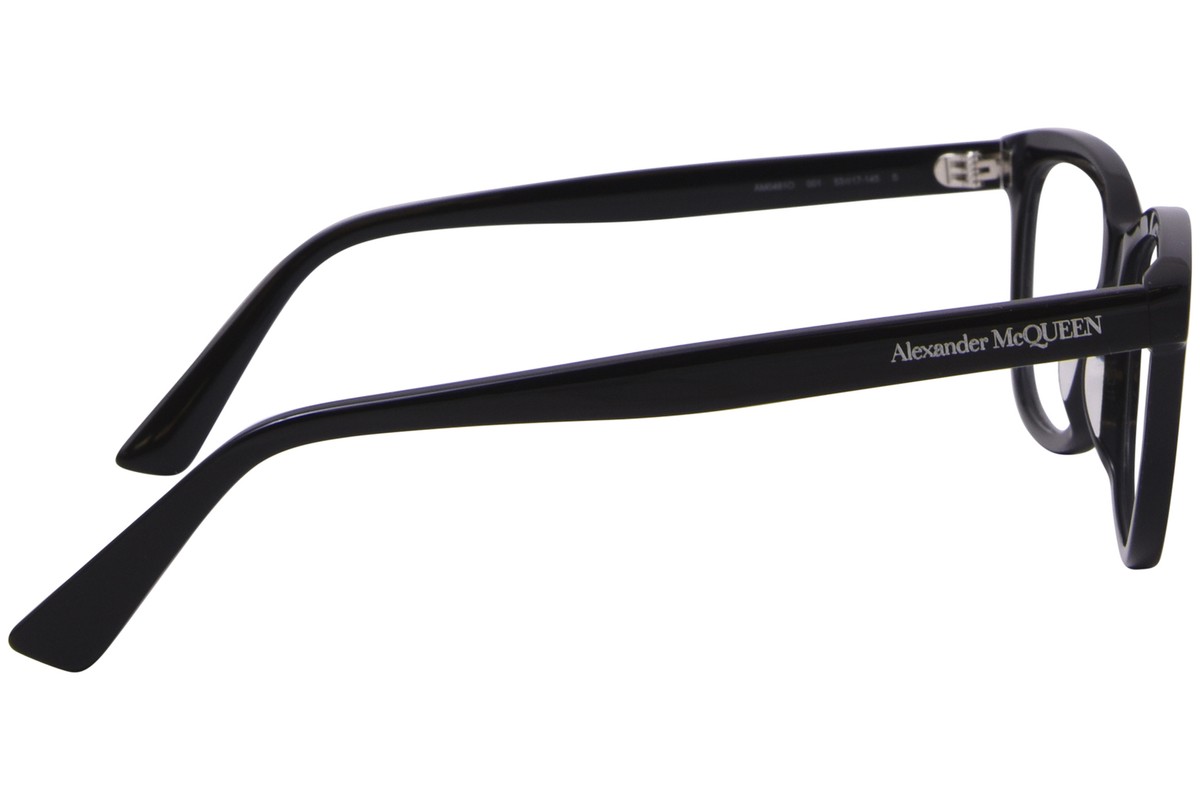 Alexander McQueen AM0461O 001 Eyeglasses Women's Black Full