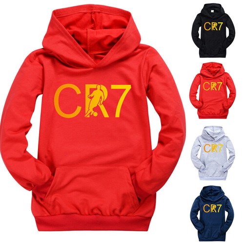 CR7 Kinder Jungen Hoodie Sweatshirt Kapuze Pullover Freizeit Frühling Herbst - Bild 3 von 13