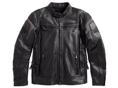 Harley Davidson Men's Rivage Reflective Triple Vent Leather Jacket L 97008-14VM