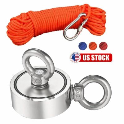Super Strong 620LBS Round Double Sided Neodymium Fishing Magnet Pulling Force