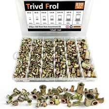 Trivd Frol Rivet Nut Tool Kit 830pcs SAE/Metric Rivet Nut Assortment Kit 830pcs