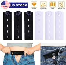 10× Waist Extender Button Elastic for Jeans Pants Button Extender Women Men US