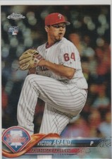 2018 Topps Chrome Refractor RC #9 Victor Arano Philadelphia Phillies Rookie 