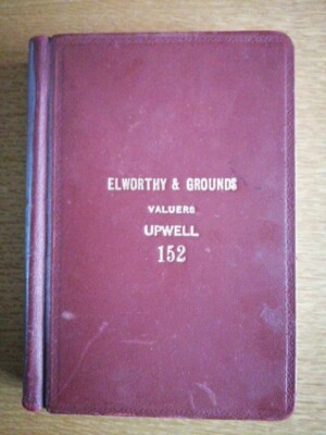 Valuers Buch Ledergebunden Vintage Elworthy & Grounds Upwell 152 unbenutzt