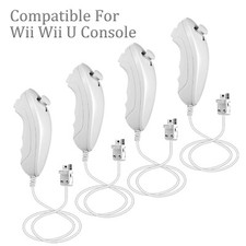 4Pack White Wii Nunchuck Joystick For Nintend...
