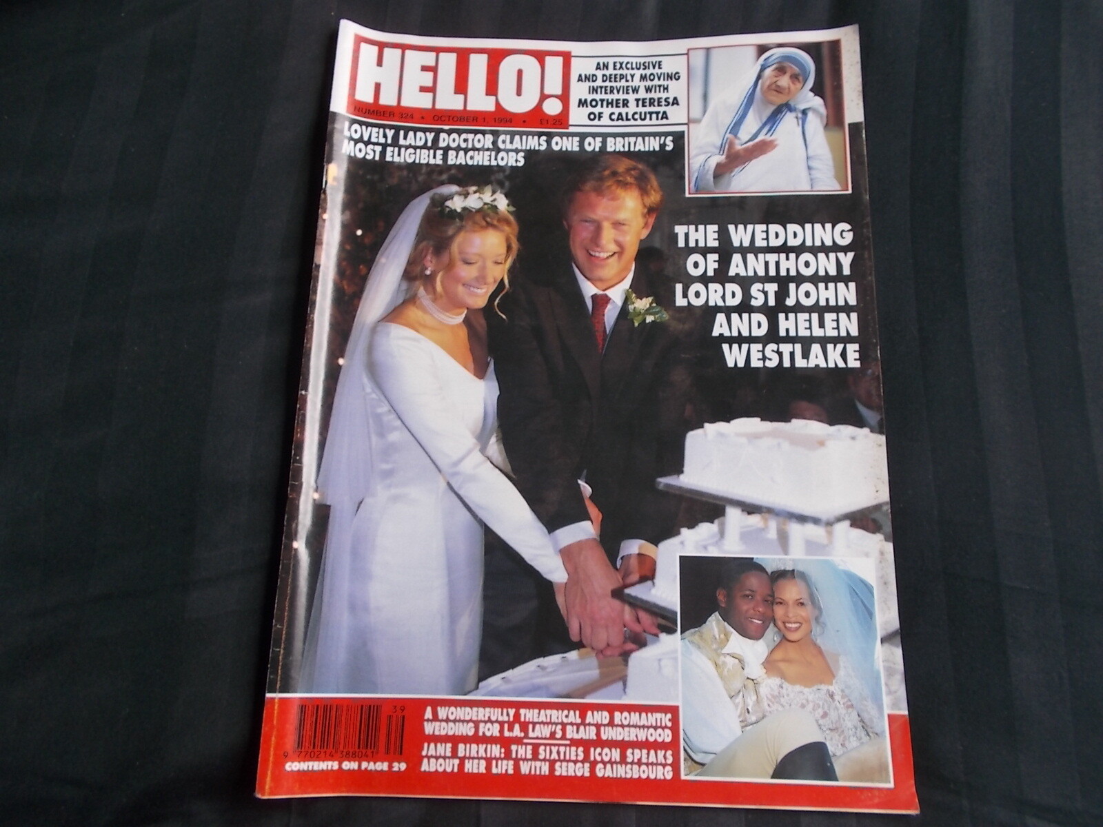 Hello! Magazine Issue 324 October 1st 1994 Lord St John Mother Theresa Interview