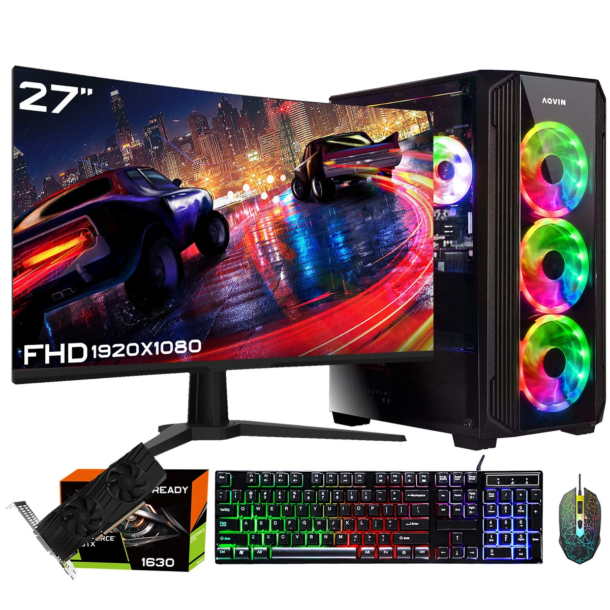 Gaming PC i7 32GB 2TB SSD Windows 10 Geforce RTX 3050 GTX 1650 AMD