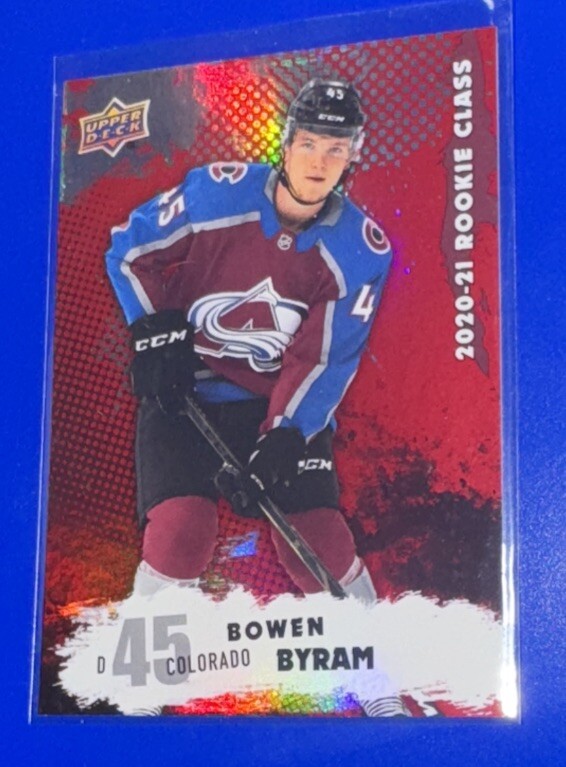 2020-21 Upper Deck RC Class Red Bowen Byram #RC-15 RC Colorado avalanche hockey