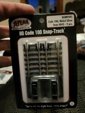 ATLAS HO SCALE BUMPERS 2 per pack NIKEL SILVER CODE 100 Item.843 Snap Track