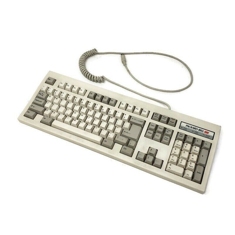 Packard Bell English Keyboard Vintage Keyboard 5139 Metal bottom