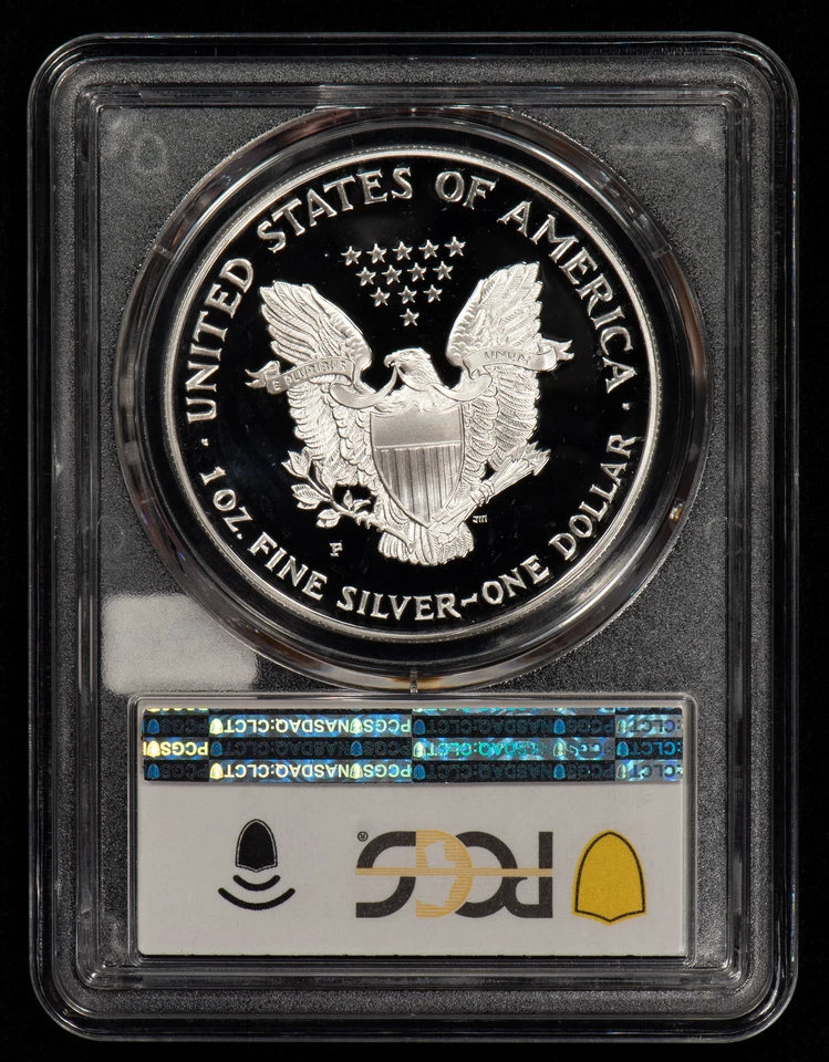 2000-P 1 oz Silver American Eagle Proof - Blue Label - PCGS PR 70 DCAM - E2655 - Image 2 of 4