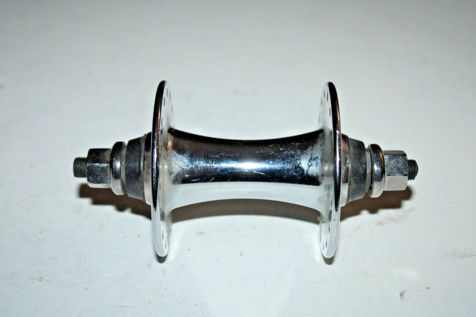 Front Track Bike High Flange Hub 100mm 32h Loose Ball Silver Nut/Bolt Fixie Bolt - Image 3 of 4