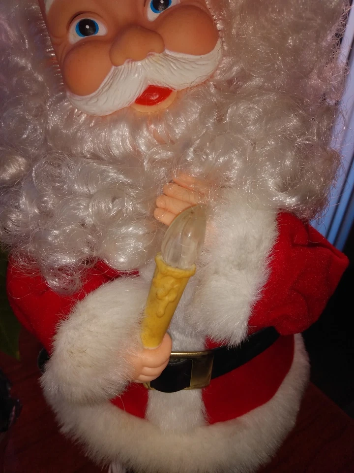 16" Vintage Años 80 Papá Noel Navidad Batería Mesa Decoración Foto 3 de 4