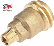 QCC1 Nut Propane Gas Fitting Adapter Quick Connector 1/4'' Male Pipe Thread