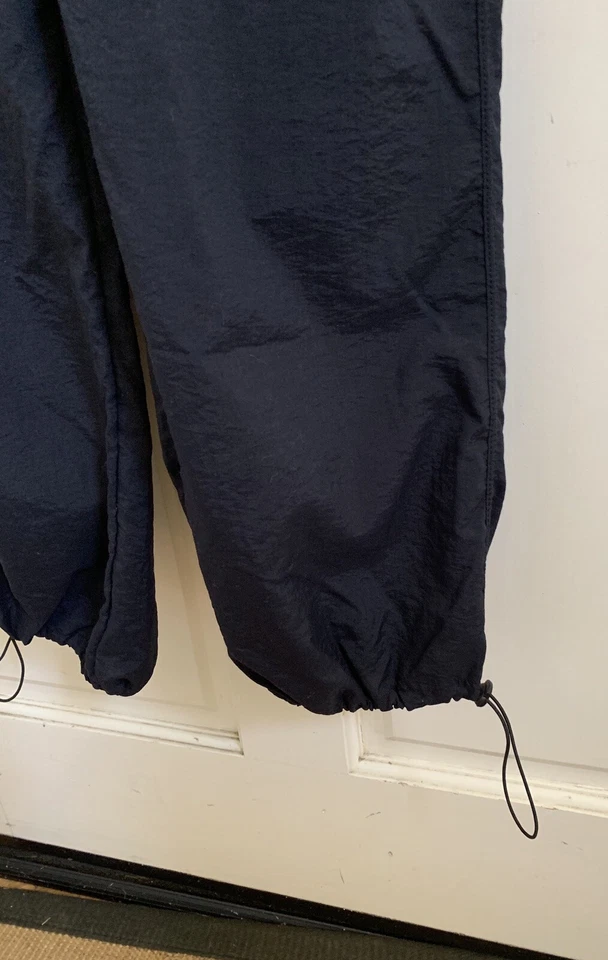 Pantalones de fitness Blue Fish Brasil negros de poliamida holgados dobladillo alternado talla M Foto 4 de 4