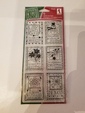 Clear Acrylic Stamps 6  Christmas Inkadinkadoo 99622 Scrapbooking NEW