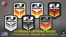 OFF-ROAD BADGE Decal Die-Cut TOYOTA FJ Cruiser Lovers - New Colors