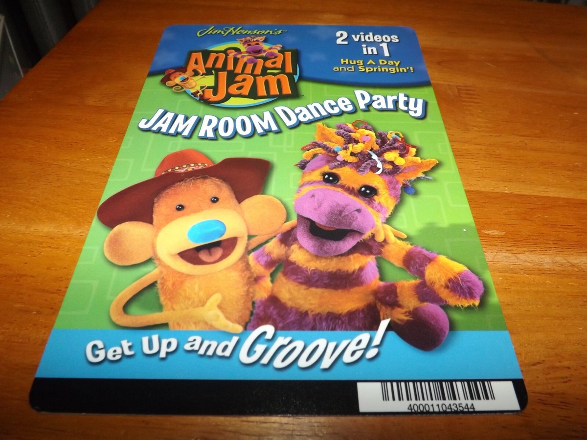 ANIMAL JAM JAM ROOM DANCE PARTY DISPLAY CARD (not a dvd) 5.5