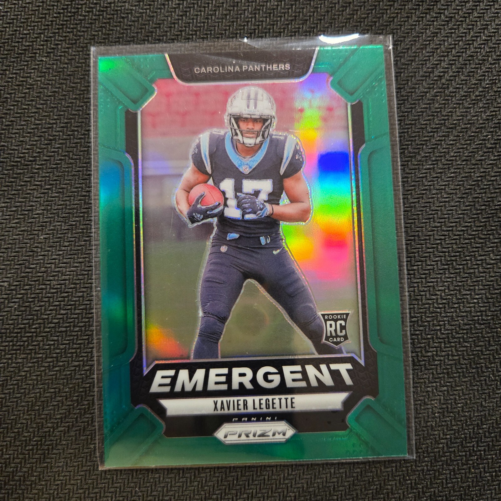 2024 Panini Prizm - Emergent Xavier Legette #15 Green Prizm (RC) Panthers
