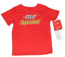 Wondershop Feliz Navidad Crew Neck Red Kid's Sleepwear Sleep Shirt Size 3T NEW