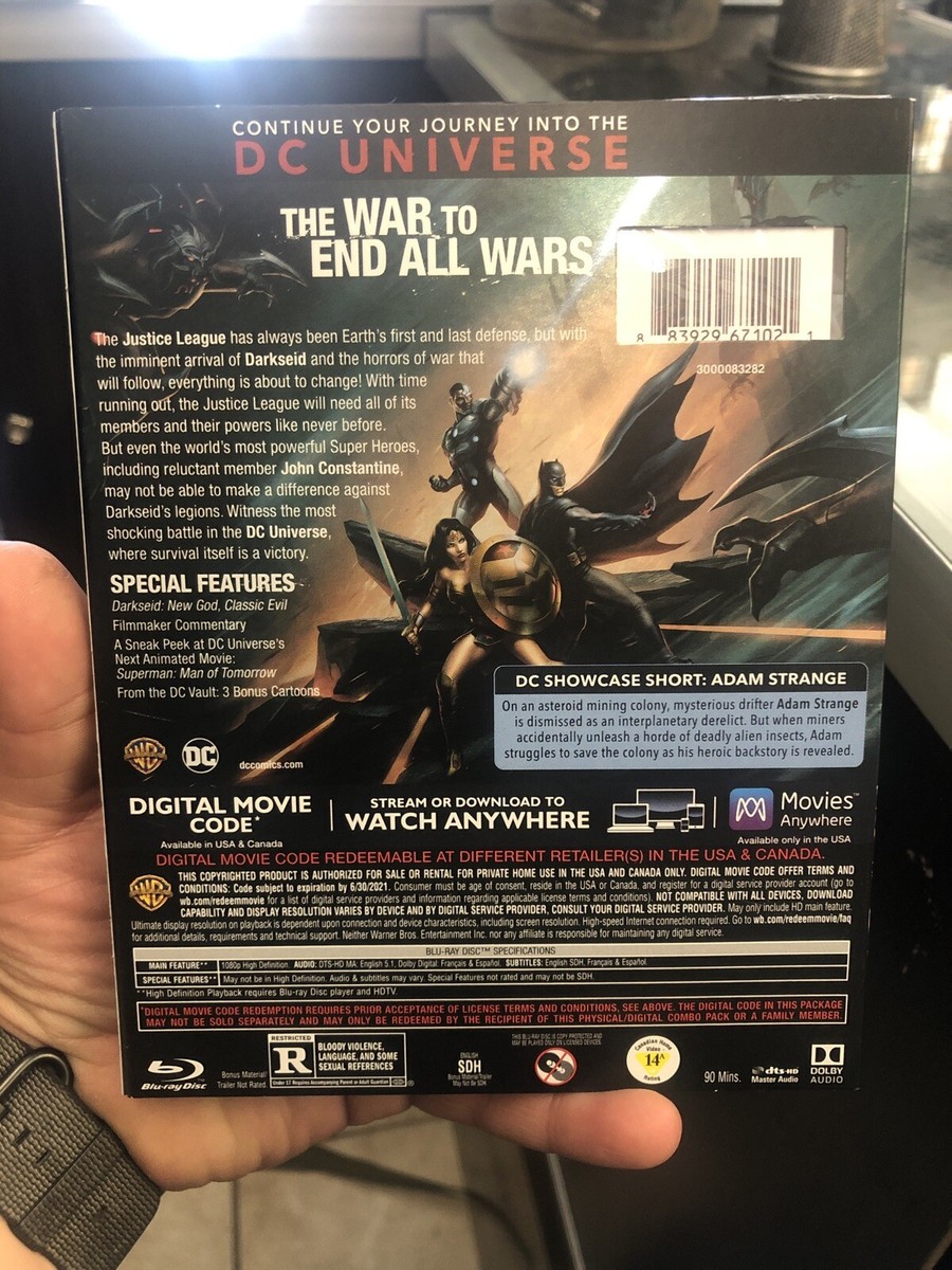 Justice League Dark: Apokolips War (Blu-ray DVD, 2020, 2-Disc Set)