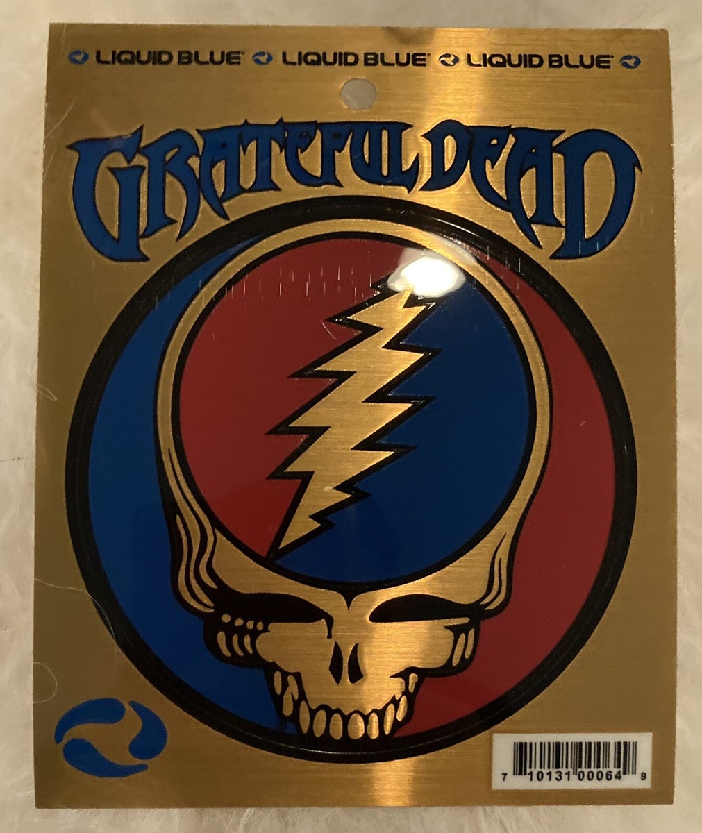 Grateful Dead Sticker OWSLEY STEALIE 11 PT LIGHTNING BOLT GOLD~3