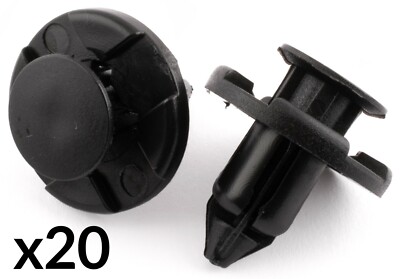 20x CLIPS FÜR NISSAN MITSUBISHI TOYOTA PUSH TYP STOßSTANGE RADLAUF SCHWARZ KUNSTSTOFF