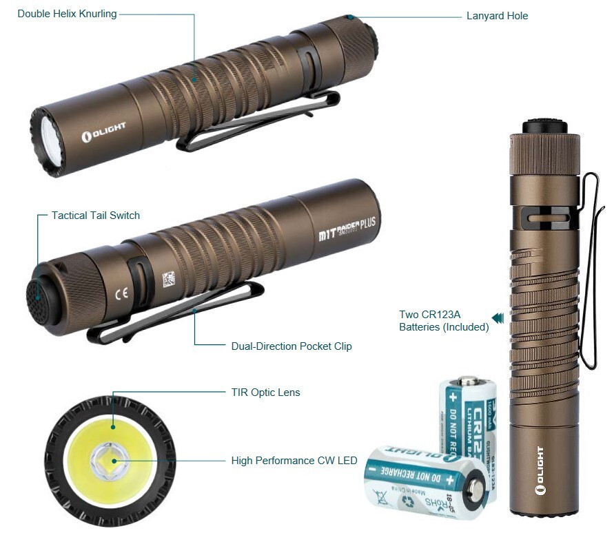 Olight M1T Raider Plus Desert Tan Compact EDC Tactical Olight M1T Raider Plus Desert Tan Compact EDC Tactical