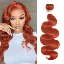 Remy Hair Body Wave Bundle Human Hair Orange Hair Extension 100% Brazilian Virgi
