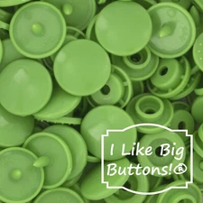 KAM Plastic Snaps: G101 Kiwi Green-Size 20/T5-No Sew Snap Buttons Sewing Crafts