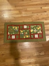 Handmade/Hand Quilted Christmas Table Runner-Patchwork Design-Reds/Greens/White