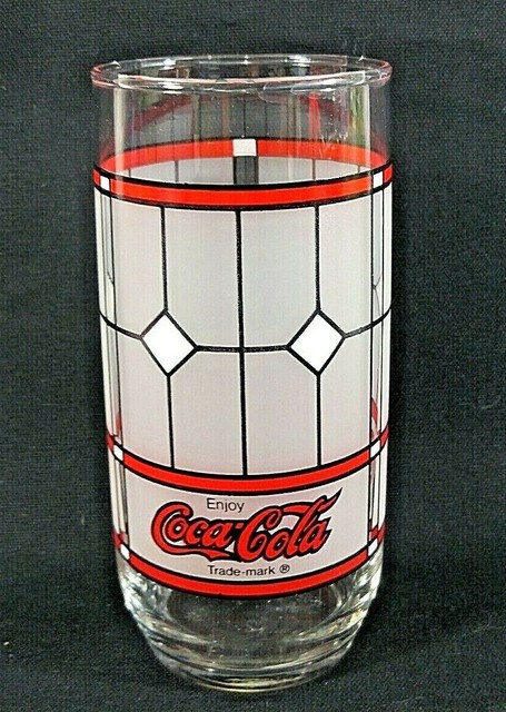 tiffany style coca cola glasses