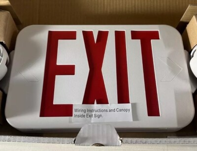 Progress Lighting LED EXIT Sign Model #PE010-30 Mini Combo Red High Output New