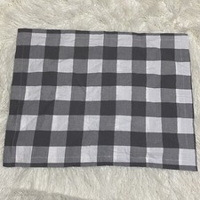 Gray white buffalo check farmhouse cotton pillow sham standard size